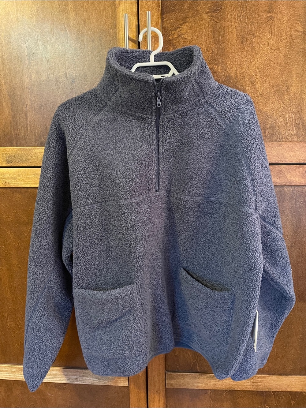 Kuwalla Steel Blue 1/4 Zip Sherpa Pullover